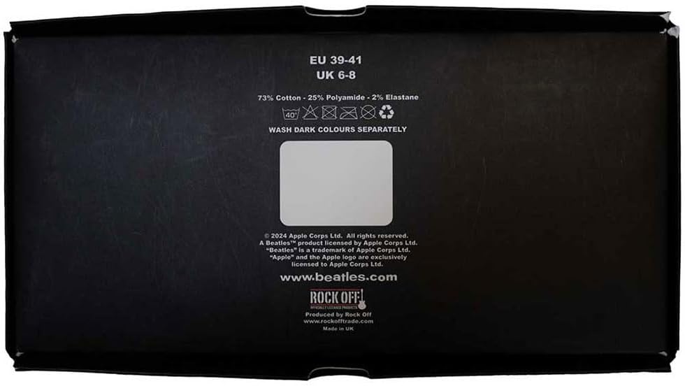 Rock Off officially licensed products The Beatles Apple And Spots Ankle Socks Boxed Set One size