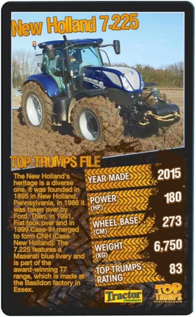 Top 30 Tractors Top Trumps Card Game