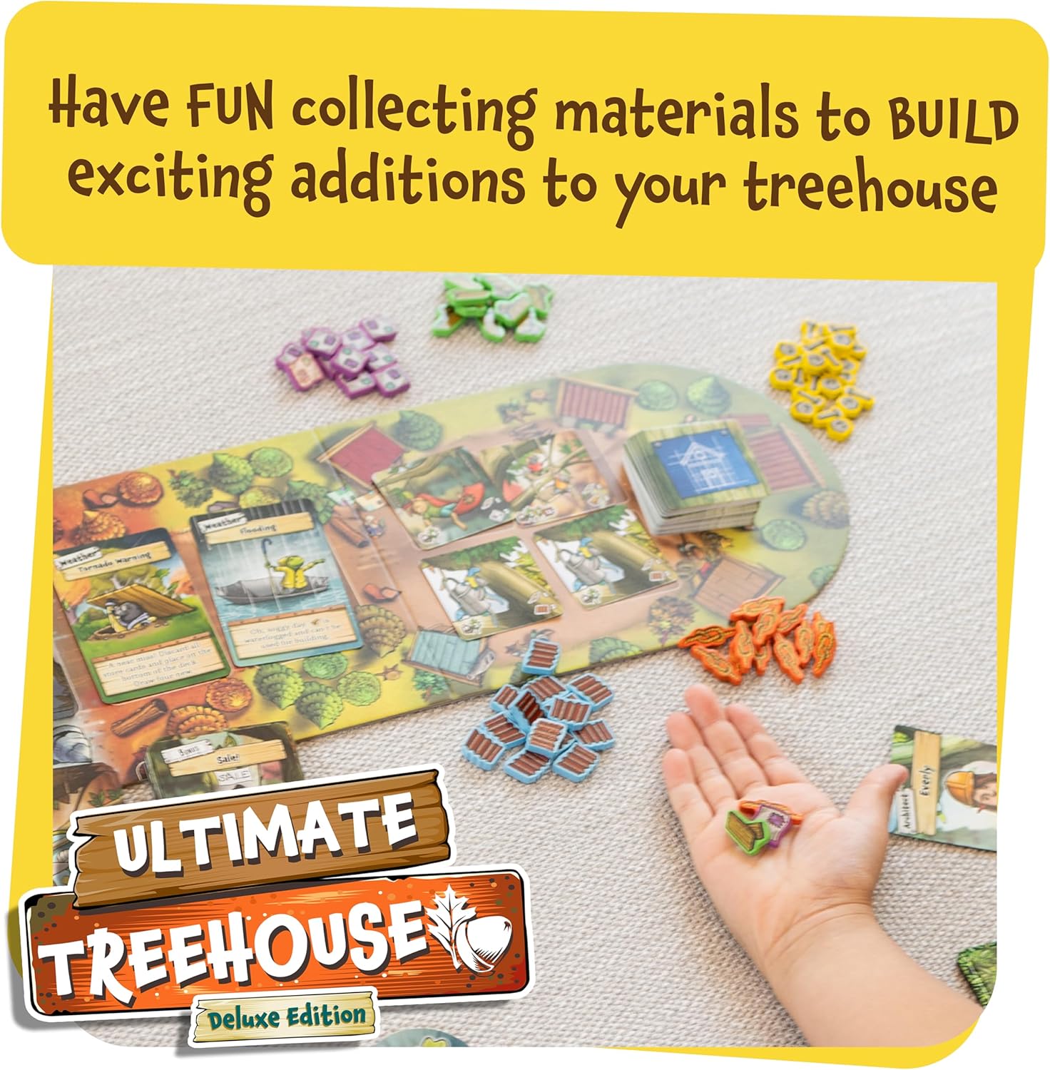 Ultimate Treehouse | Entry Level Resource Management Tile Game | Strategy Board Games for 8+ Year Olds | Family Games for 2 to 4 Players