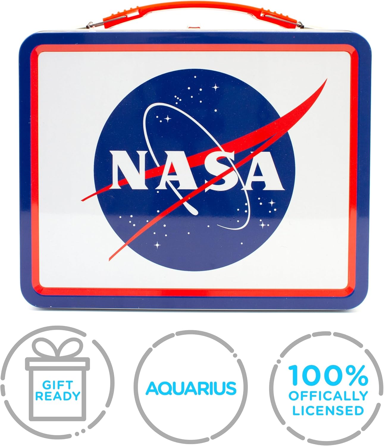 AQUARIUS 48203 NASA Logo Gen 2 Große Blechdose, Mehrfarbig