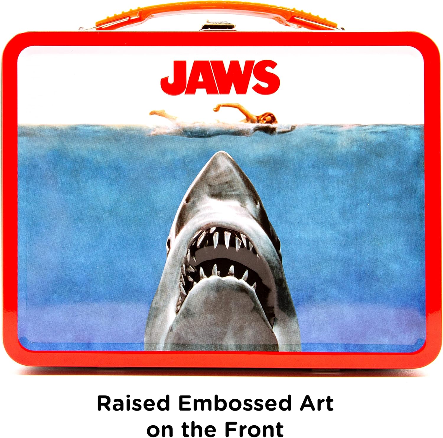 AQUARIUS Jaws Gen 2 Fun Box - Sturdy Tin Storage Box with Plastic Handle & Embossed Front Cover - Officially Licensed XXXXX Merchandise & Collectible Gift for Kids, Teens & Adults