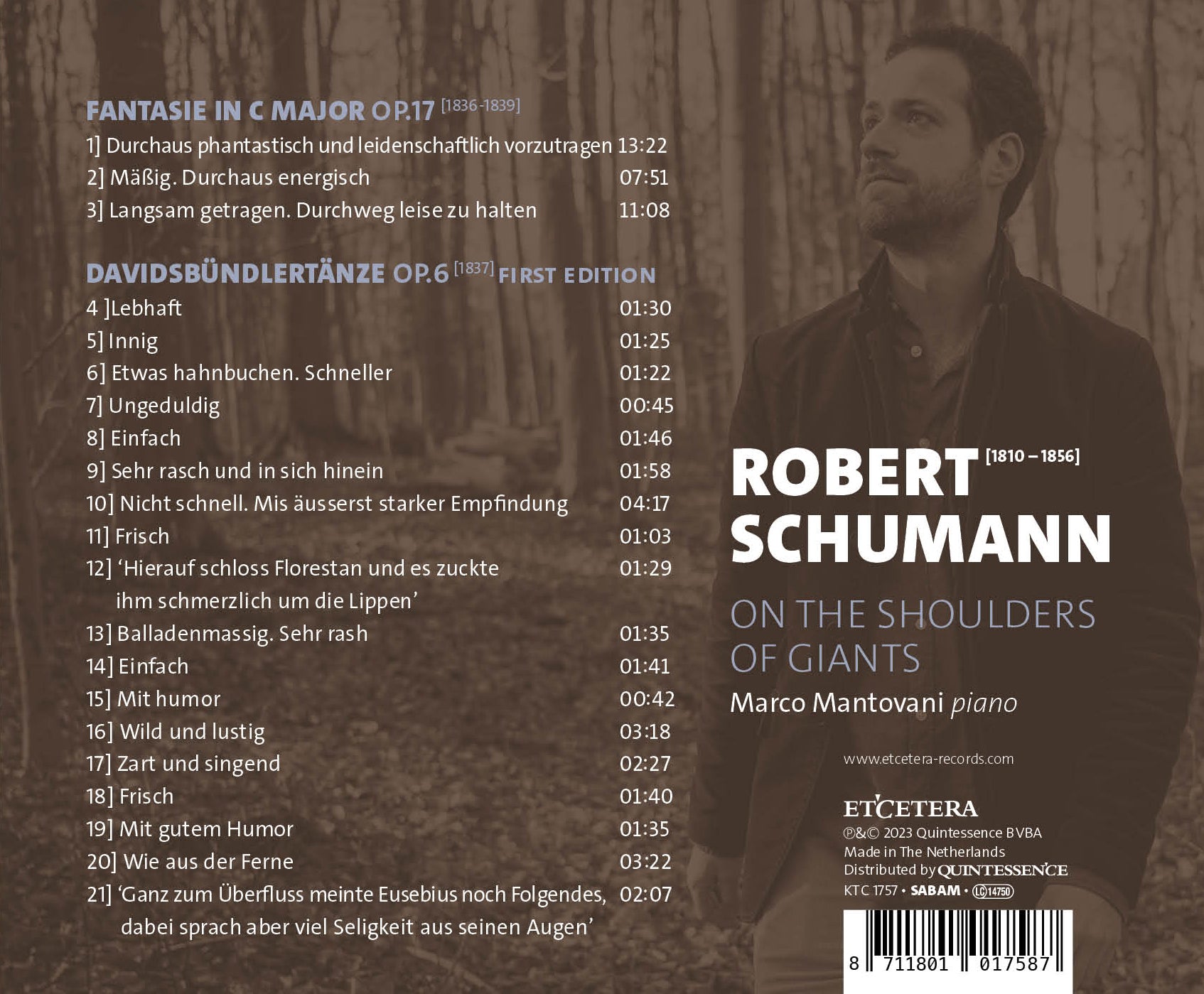 Robert Schumann: On the Shoulders of Giants: Fantasie in C Major, Op. 17/Davidsbündlertänze, Op. 6