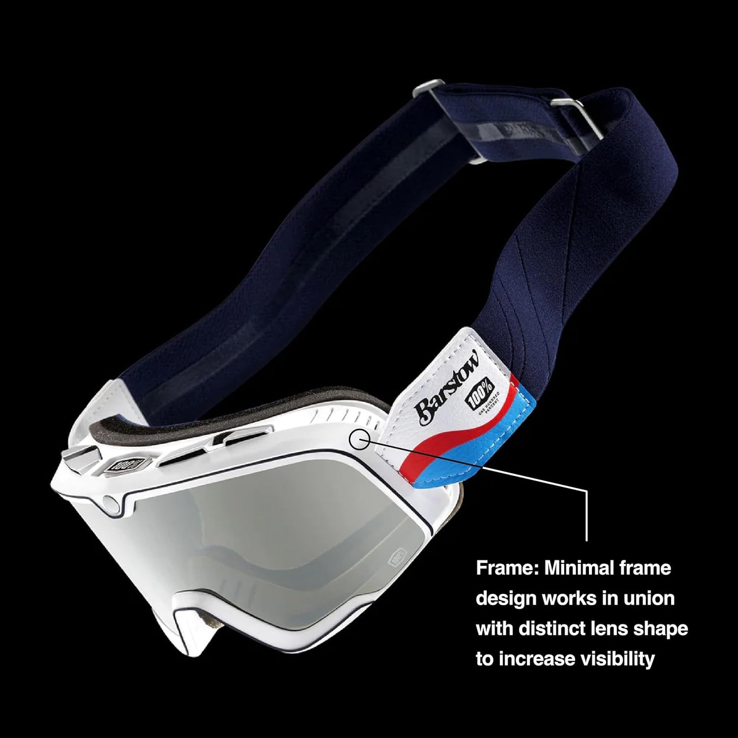100% Barstow Goggle Roller / Mirror True Gold Lens