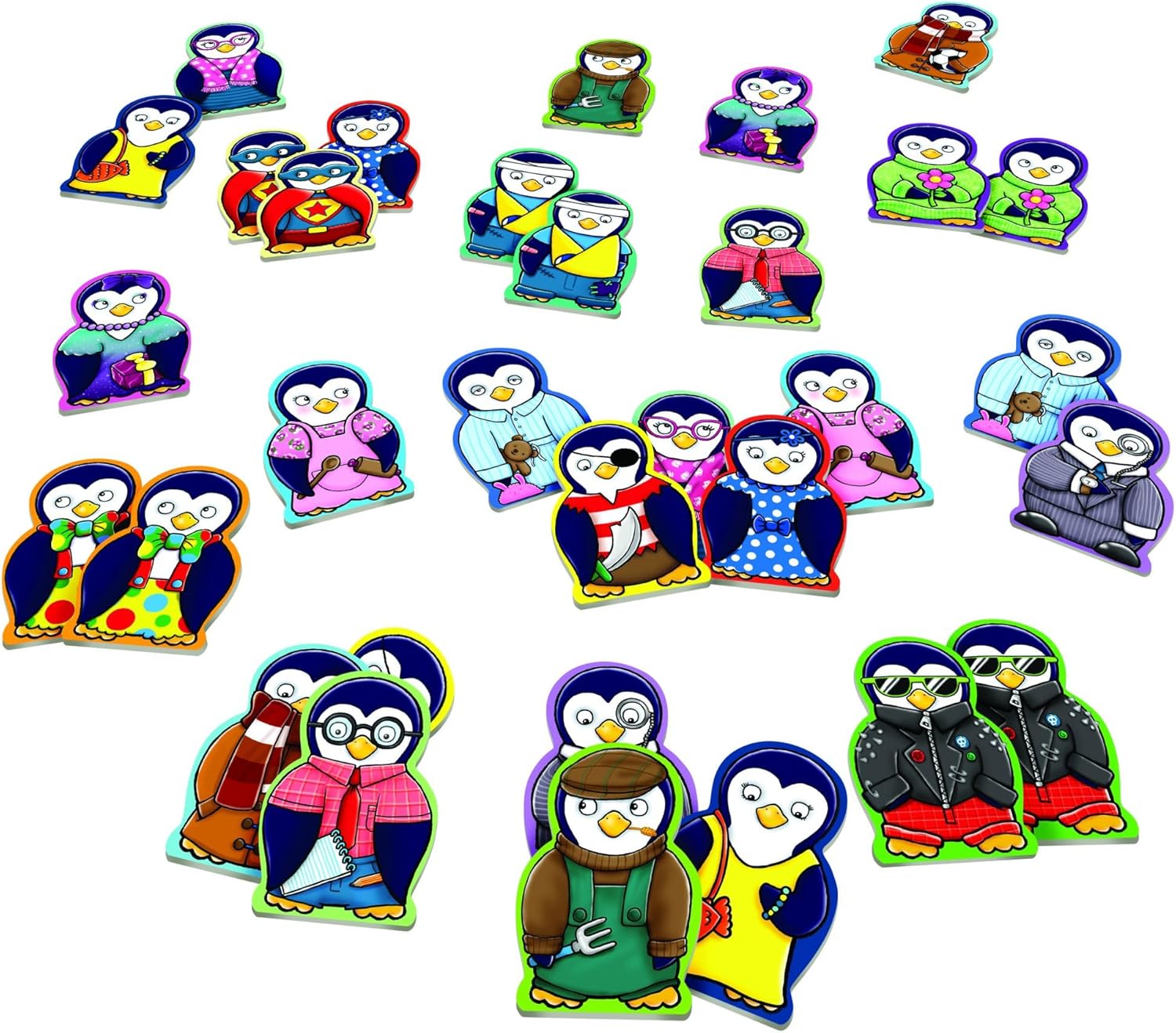 Orchard Toys Penguin Pairs Mini Game, Small and Compact, Travel Game, Holiday Game, Matching Game, Educational Game for Children Age 3-6, Ideal Stocking Filler