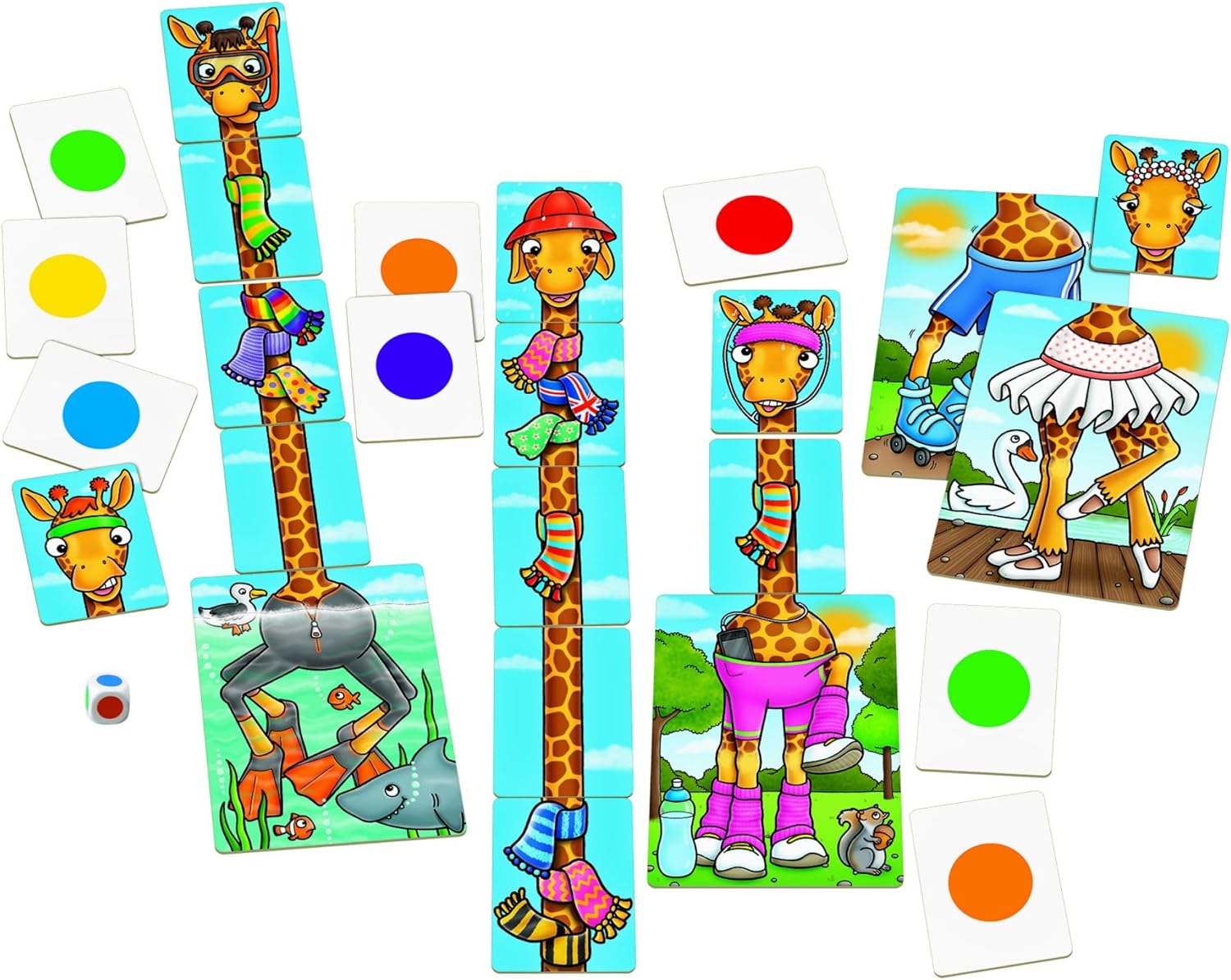 Orchard Toys Giraffes in Scarves Game, Fun Counting and Colour Educational Toys and Games, Educational Games for Kids Age 4-7 years.