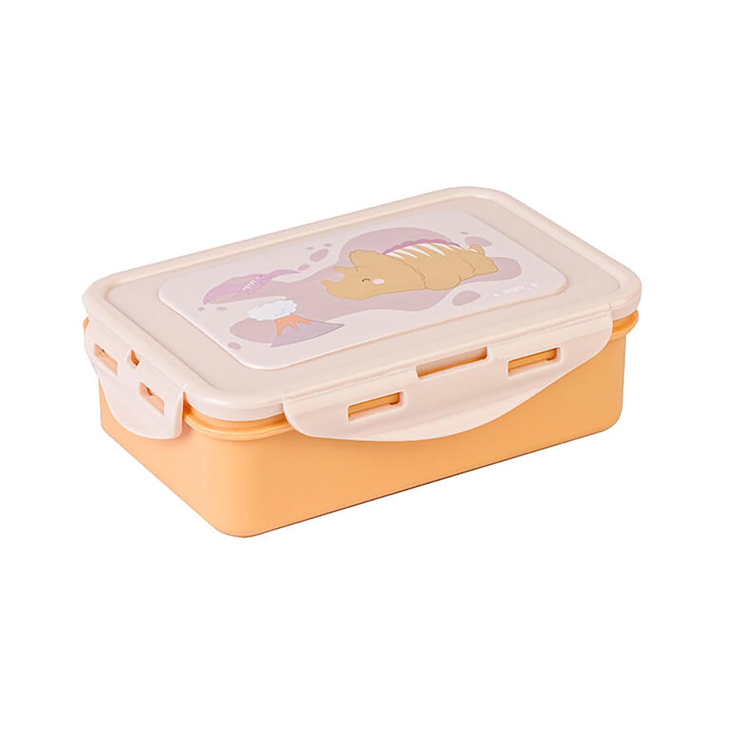Saro 70062 Lunch Box Large Dinosaur Yellow