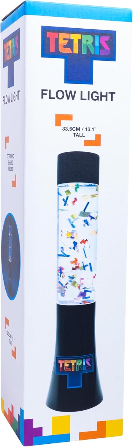 Fizz Creations Tetris - Luce di flusso Tetris - Luce d'umore con forme di tetrimino 14 pollici di altezza. Alimentato tramite USB. Prodotto ufficiale Tetris.
