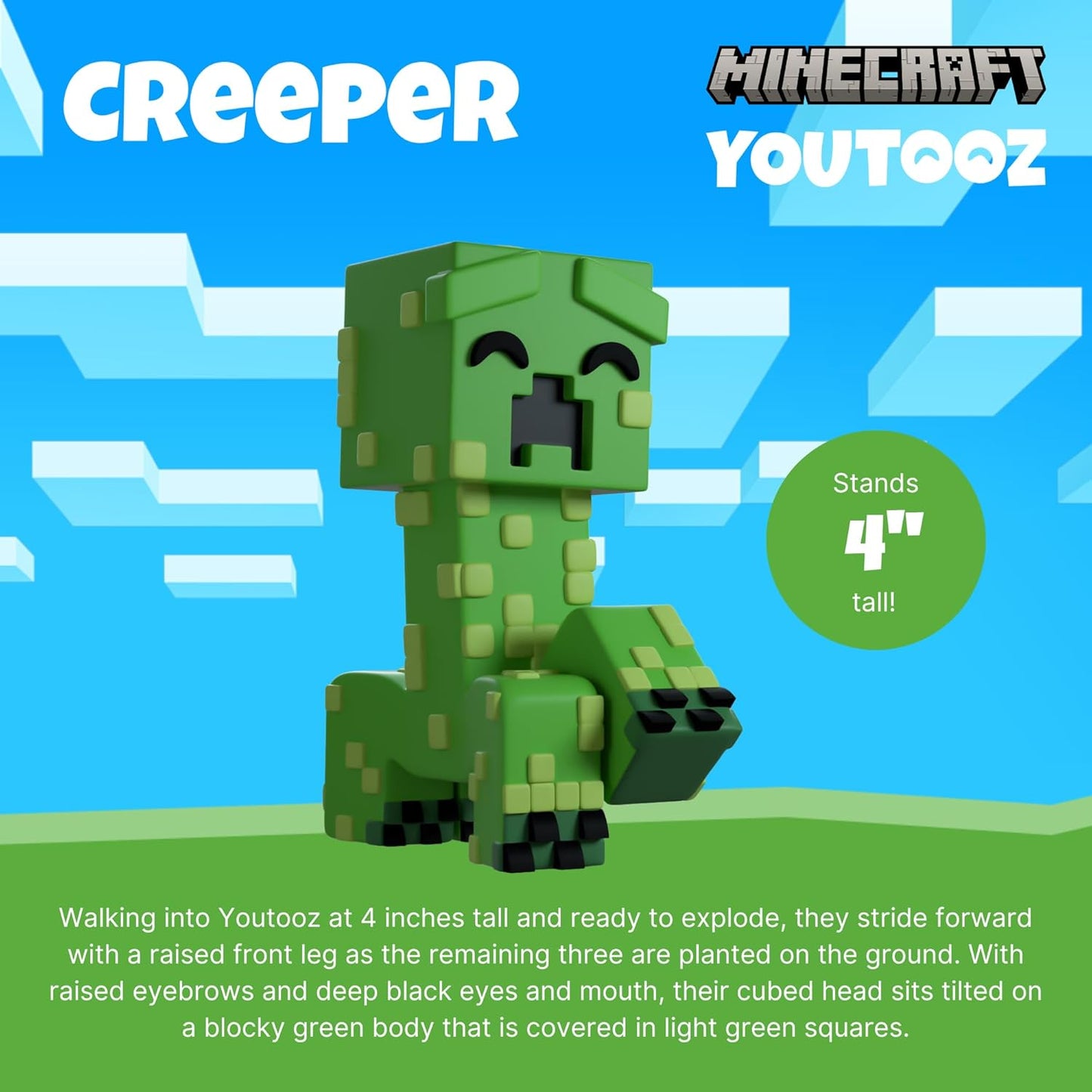 Minecraft, statuetta in vinile Haunted Creeper, 10 cm