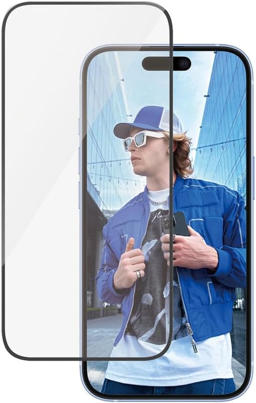 PanzerGlass Ultra Wide Fit Screen Protector for Apple iPhone 16/15 / 14 Pro| Edge to Edge Tempered Glass, Drop/Scratch Protection, Anti-Fingerprint, Easy Install, Case Friendly - Clear