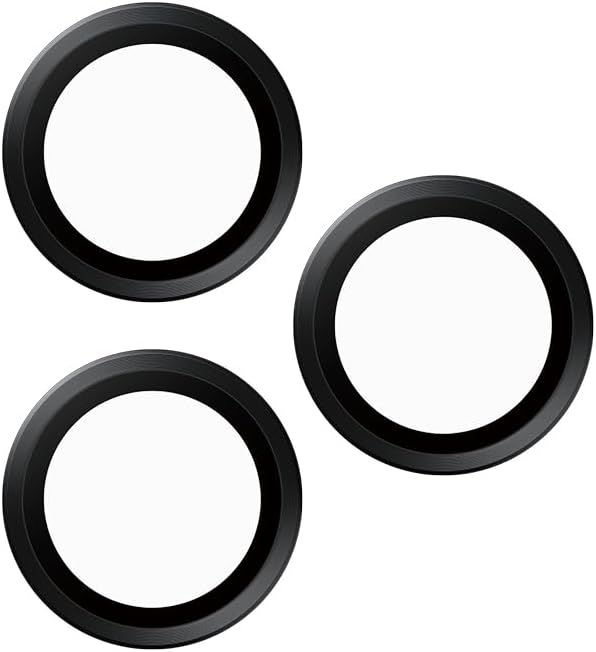 PanzerGlass HOOPS Camera Lens Protector for Apple iPhone 16 Pro / 16 Pro Max 2024| Ultra High Clarity Glass,Full Coverage Individual Lens Protection, Anti-Scratch Anti-Fingerprint - Black