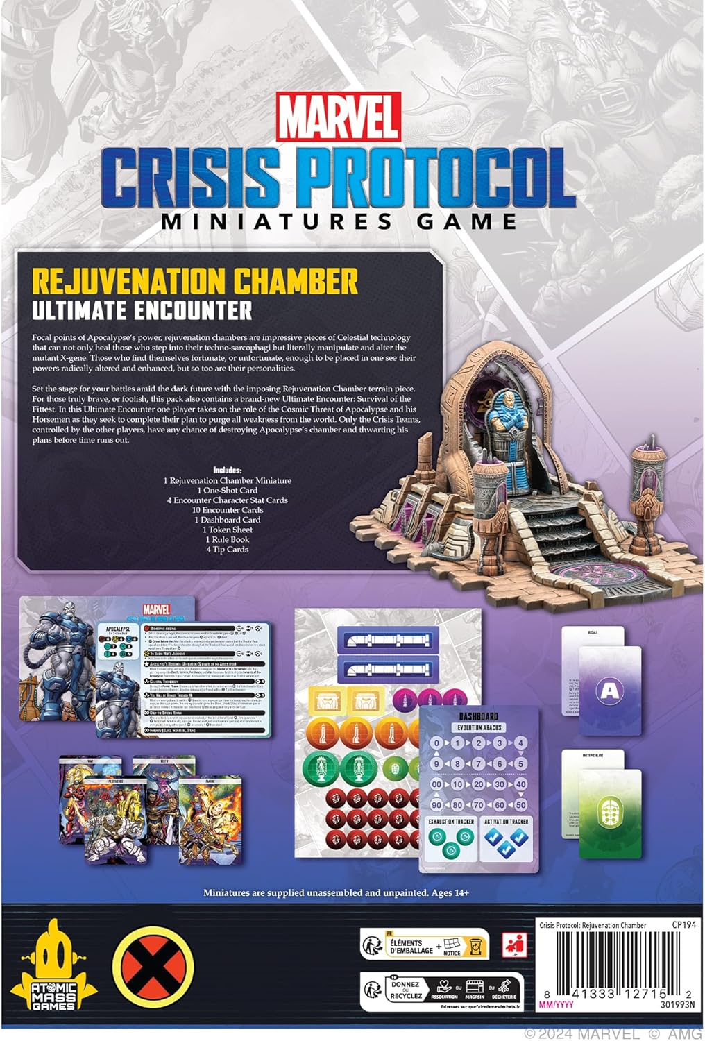 Atomic Mass Games | Marvel Crisis Protocol: Rejuvenation Chamber | Expansión de Terreno | A Partir de 14 Años | para 2 Jugadores | 90 Minutos por Partida | Multilenguaje (Incluye Español