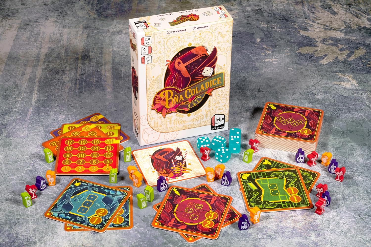 IELLO | Pina Coladice | Family Party Game | Ages 8+ | 2-4 Players | 10 Minutes Playing Time
