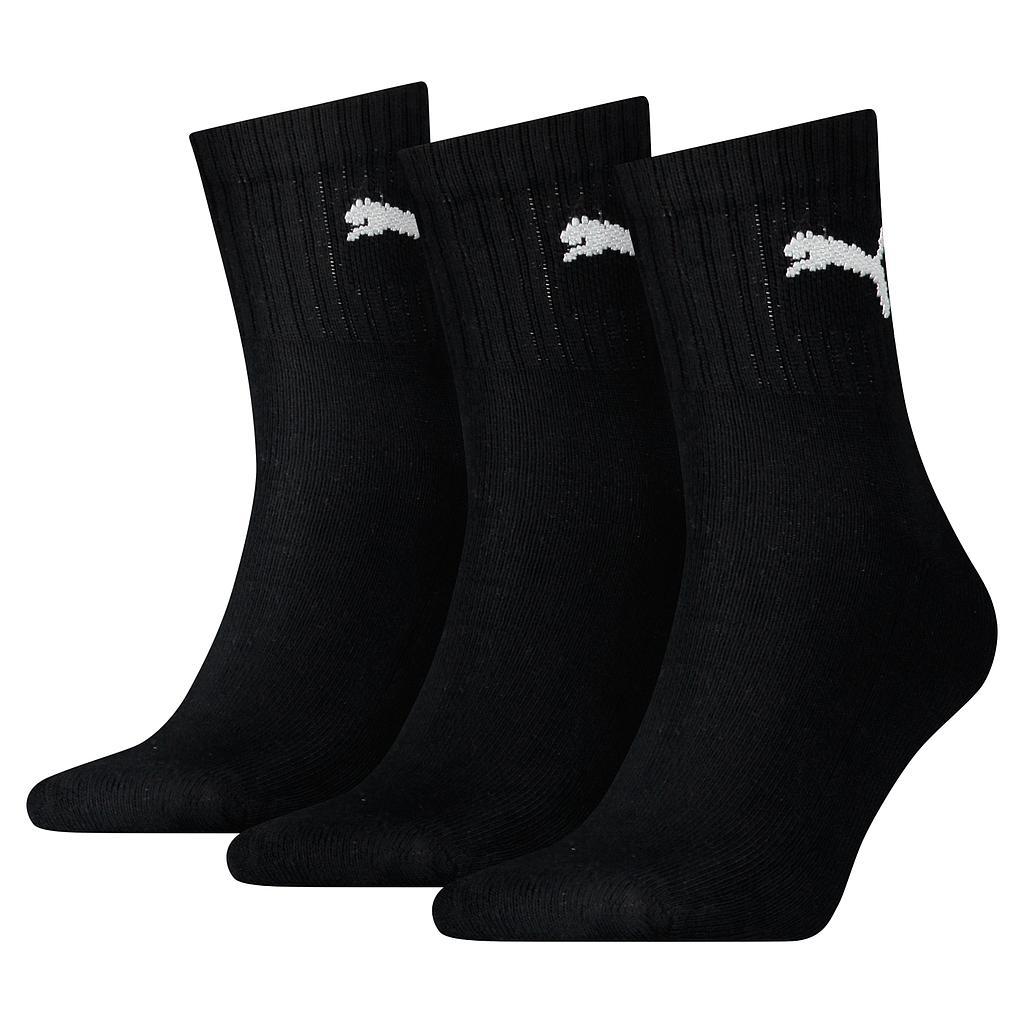Puma Short Crew Socks (3 Pairs) 9-11 Black 9-11 Black
