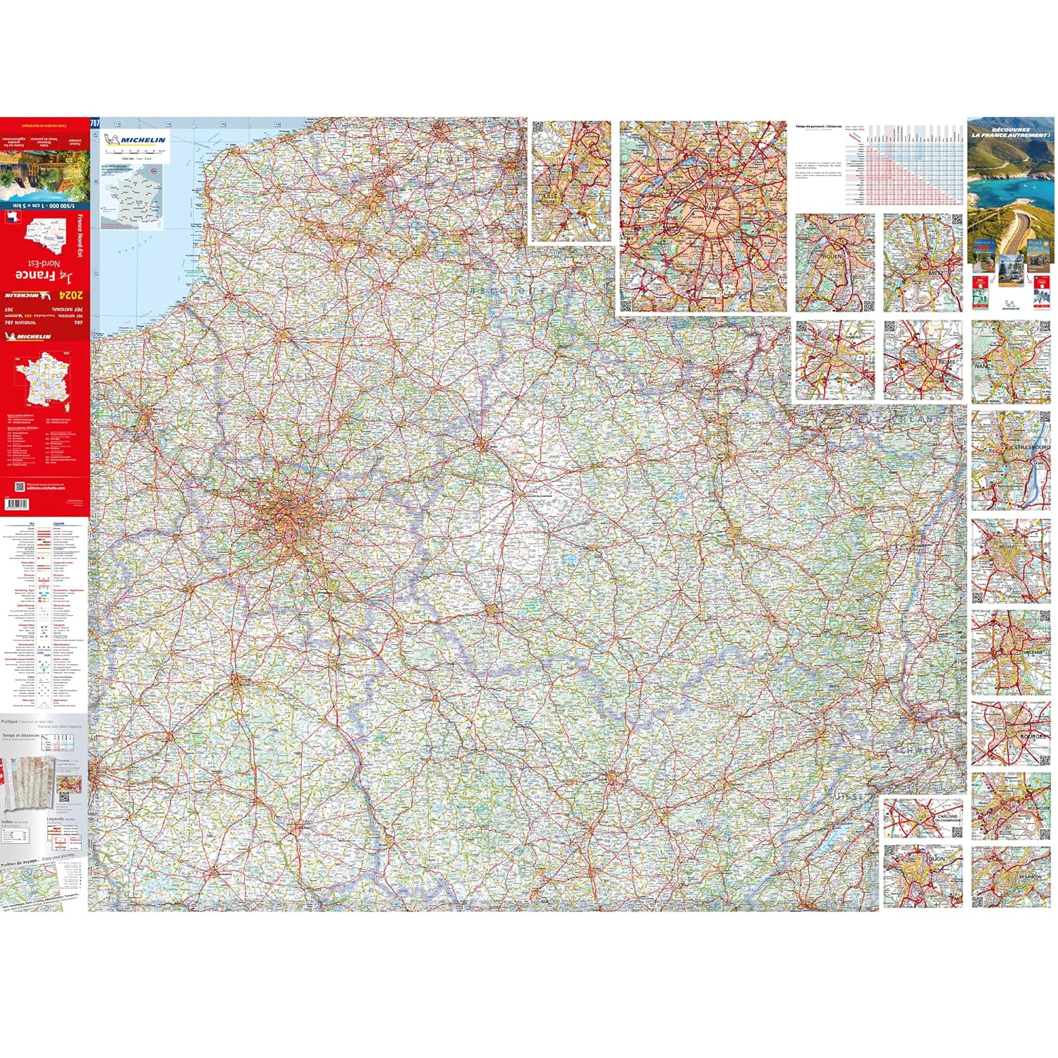 Northeastern France 2024 - Michelin National Map 707