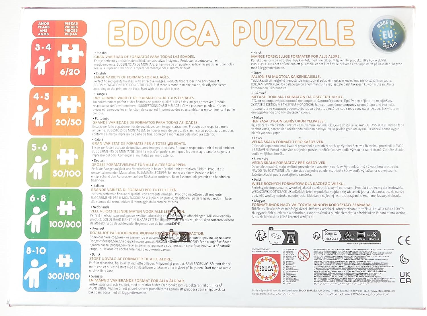 Educa 17637 Multi 4 Disney Princess 50-80-100-150, spel