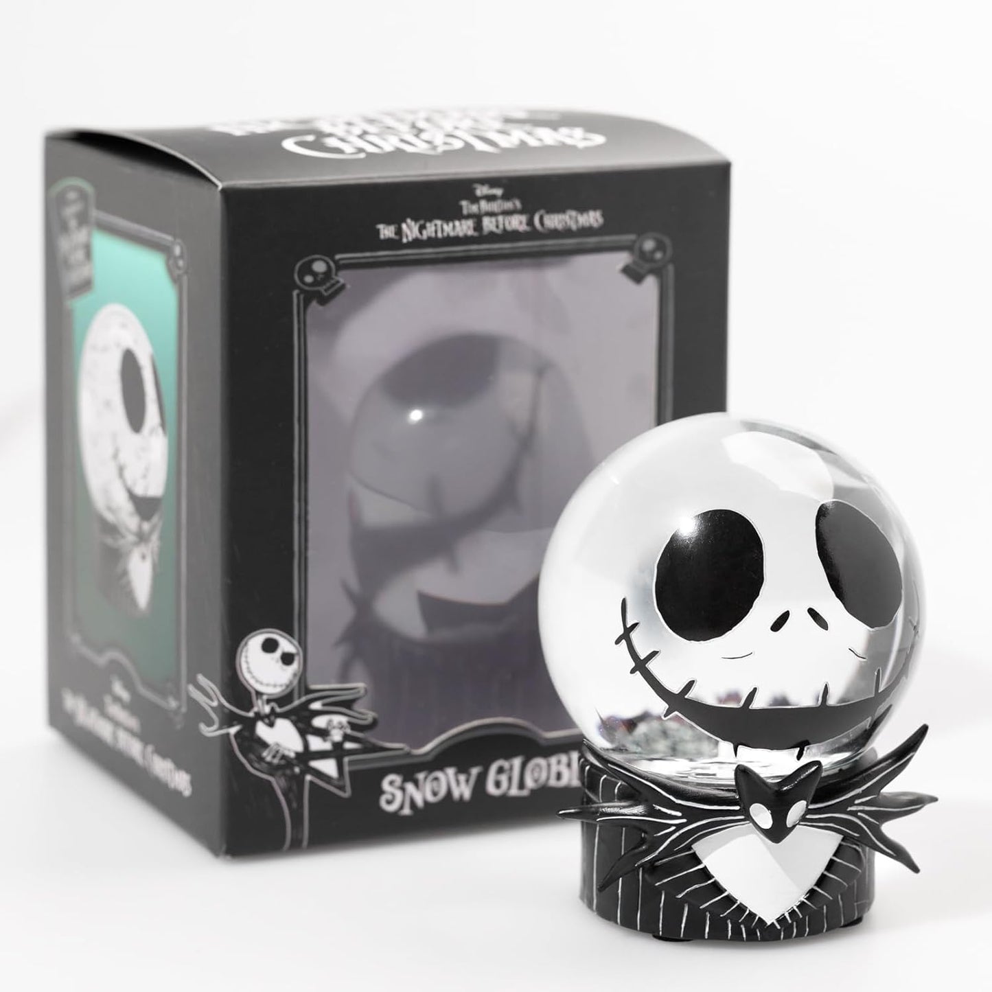 Palla di vetro con Neve The Nightmare Before Christmas | Addobbi di Halloween, Palla di Neve Disney, Cose per la decorazione di Halloween, 8 x 11,5 cm, Jack Skeletron Natale