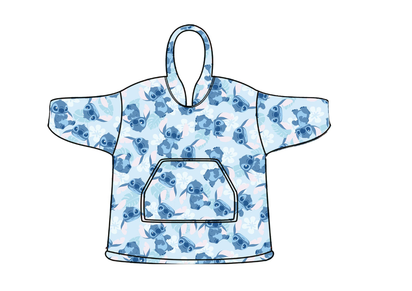 LILO & STITCH - - Stitch - Sweat Poncho - Kid Size