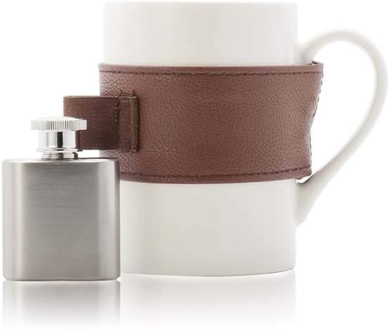 Winkee - Koffiemok met schot | De koffiepot met heupfles | Café correcto beker | koffiemok voor speciale koffie | papa koffiemok | cadeau voor Vaderdag, verjaardag, herentour