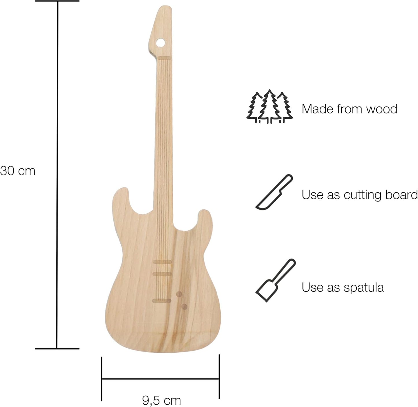 Winkee - Guitar Spatula And Mini Cutting Board