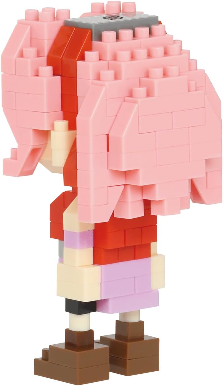 Bandai - Nanoblock - Figurine Naruto Shippuden - Sakura Haruno - Mini-Figur mit 160 Bausteinen - Bausatz Figur Modell - Baukit Spielzeug für Kinder ab 12 Jahren - Jugendliche Erwachsene - NBCN136