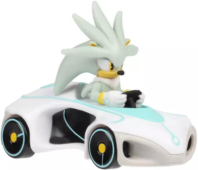 Sonic The Hedgehog Team Racing Zilver Die-Cast Voertuig