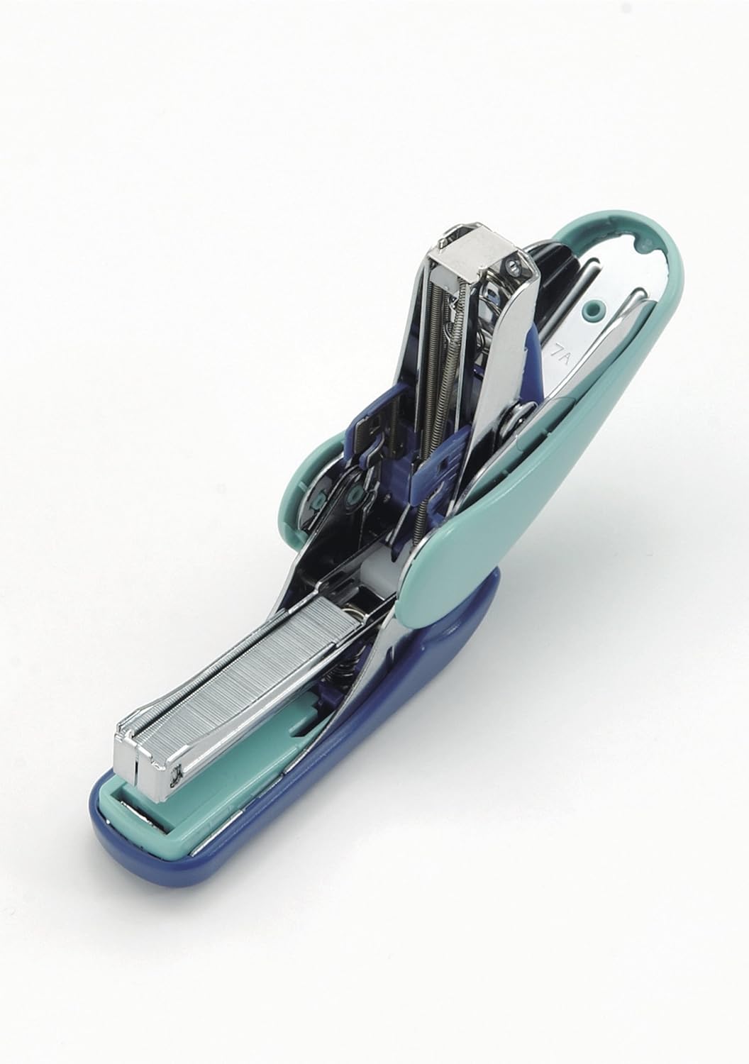 PLUS Japan, Flat Clinch Power Assist Stapler Mini in Red, 1 Piece Pack (1x 1 Flat Clinch