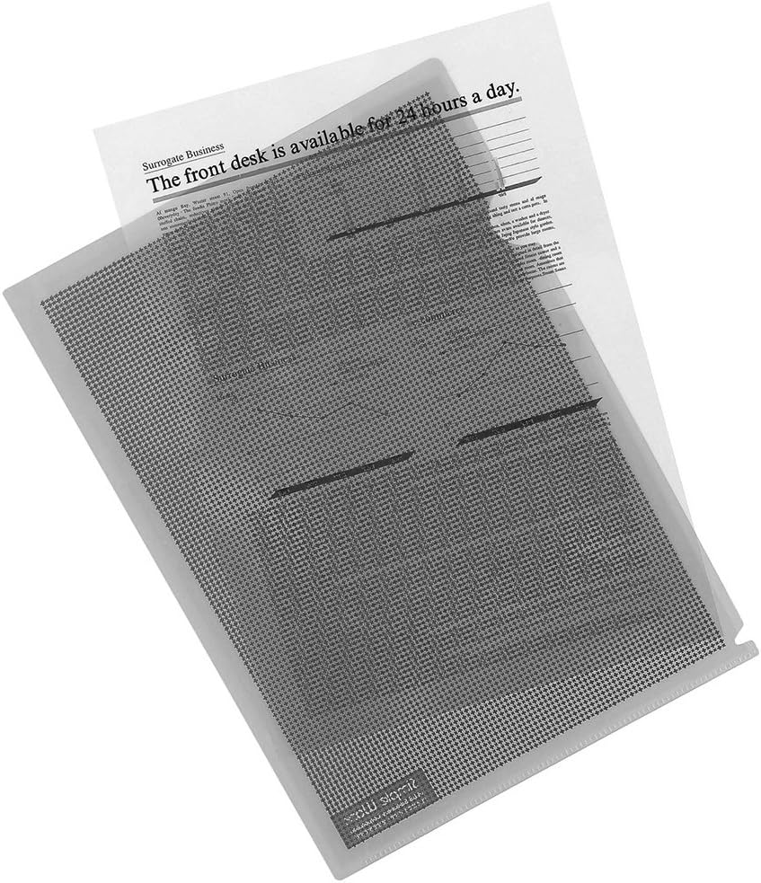 PLUS Japan, Peek-Proof Security Folder "Camouflage" A4 Clear, 5 Pieces Pack