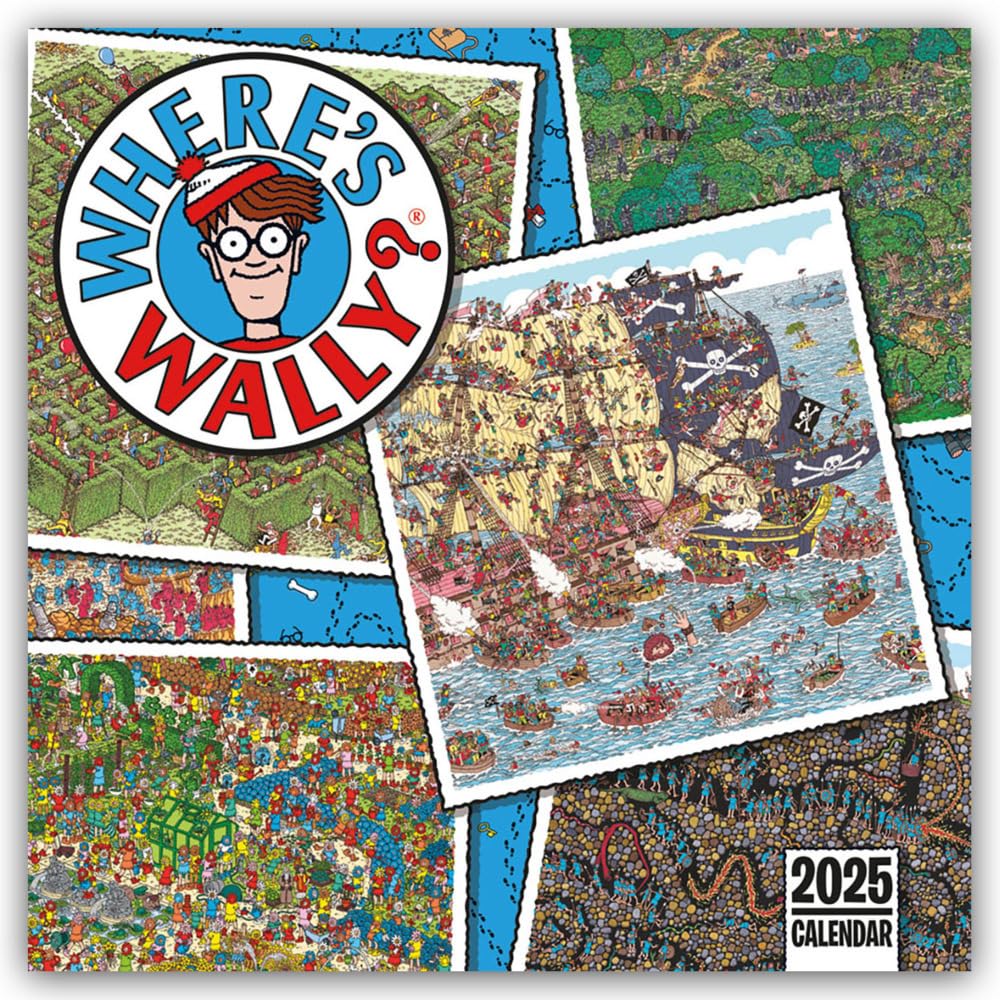 Where's Wally? – Wo ist Wally 2025 – Wand-Kalender: Original Carousel Calendar (Wall-Kalender)