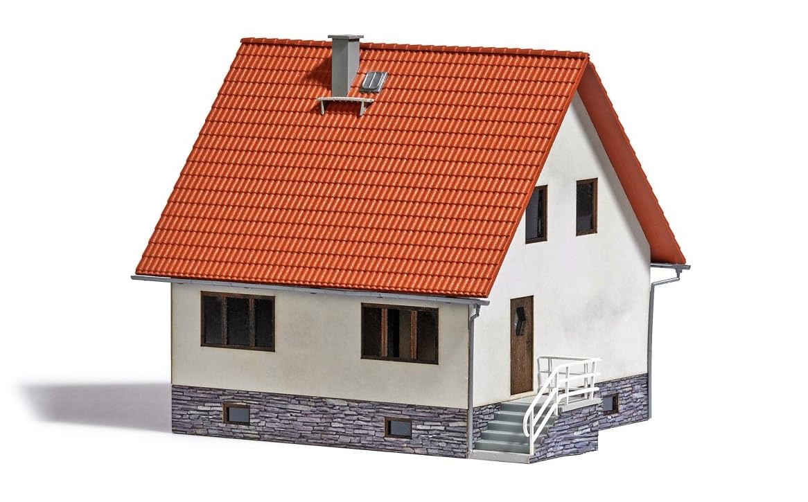 Busch - WOHNHAUS MIT TREPPENAUFGANG H0 (7/23) *