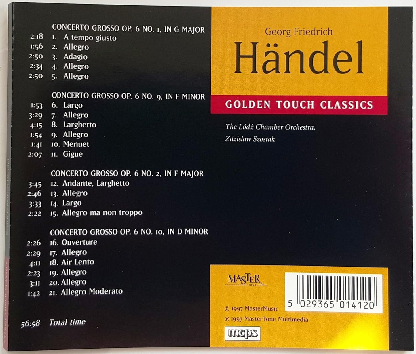 Georg Freidrich - Concerti Grossi Op.6 / Nos. 1,2,9,10