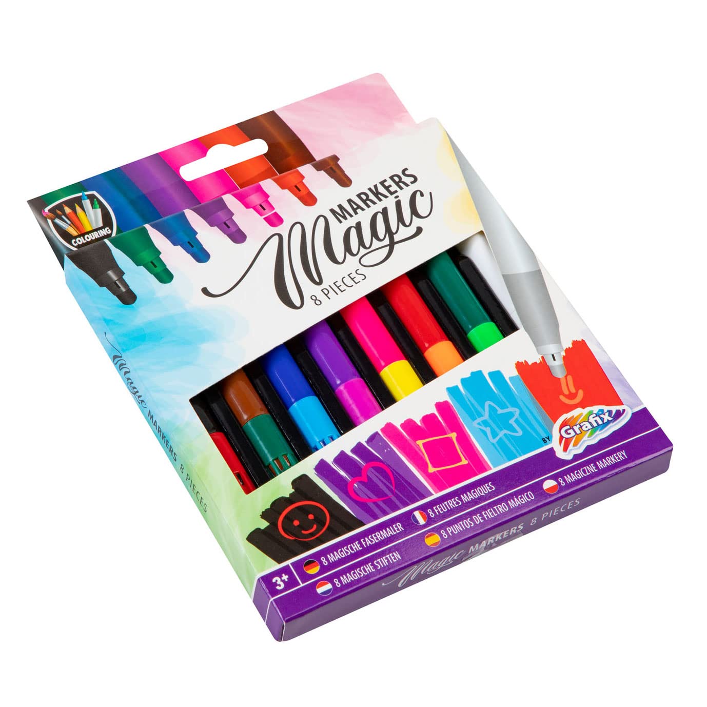 8 magic felt tip pens