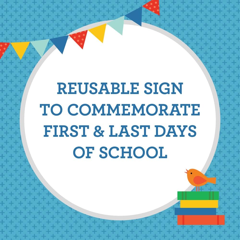 Petit Collage PTC684 First & Last Day of School Sticker Sign, Multicoloured, A4