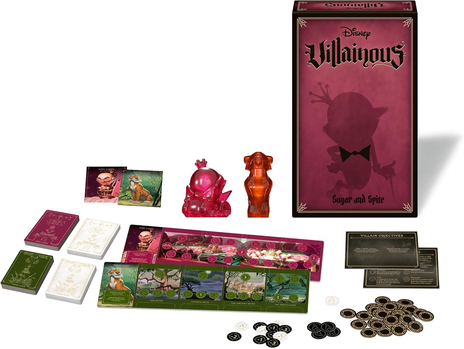 Ravensburger 22994 Disney Villainous Sugar and Spite Immersive Strategy Board Game for Adults and Kids Age 10 Years Up-2 Players-Play as Stand-Alone or Expansion-2024, Multicolour, One Size