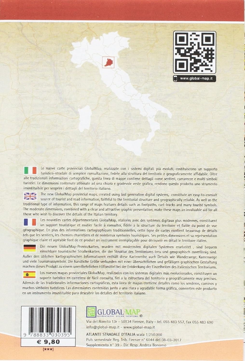 Bologna 1:150.000. Carta Stradale Della Provincia