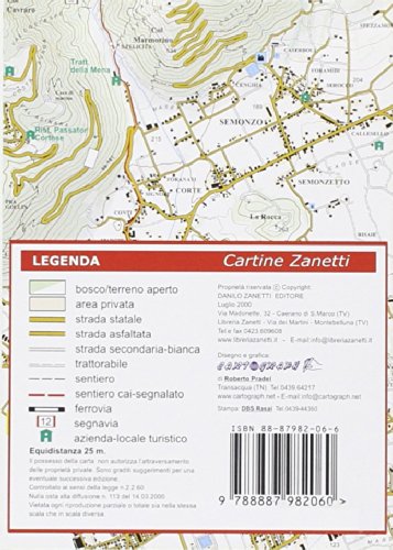 Colli Asolani. Monte Grappa, Monte Tomba, Monfenera, Colli Di Monfumo, Valcavasia, Possagno, Colli Di San Zenone E Mussolente, Asolo, Maser 1:30.000