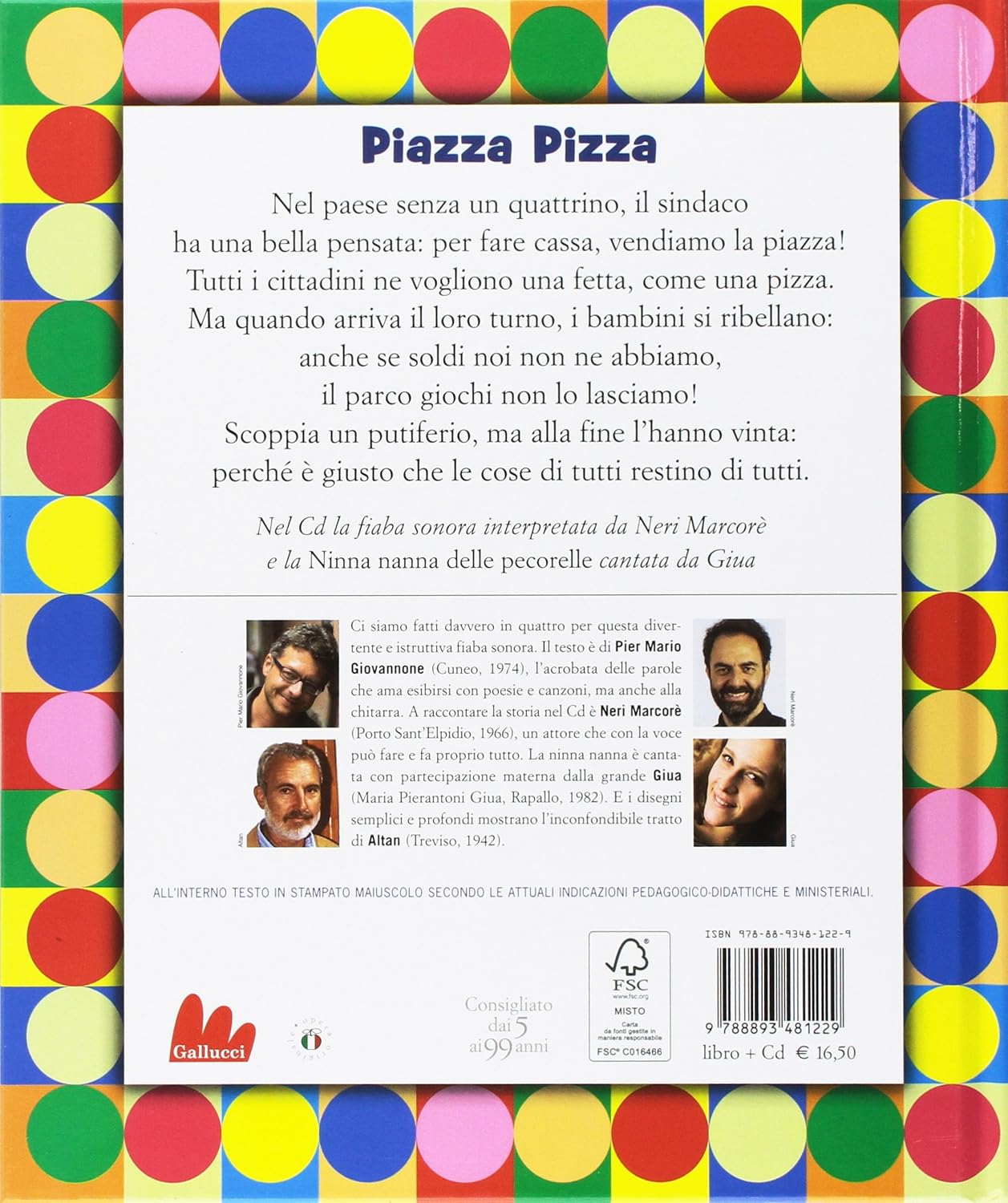 Giovannone Pier Mario - Piazza Pizza Letto Da Neri Marcore. Ediz. A Colori. Con Cd Audio