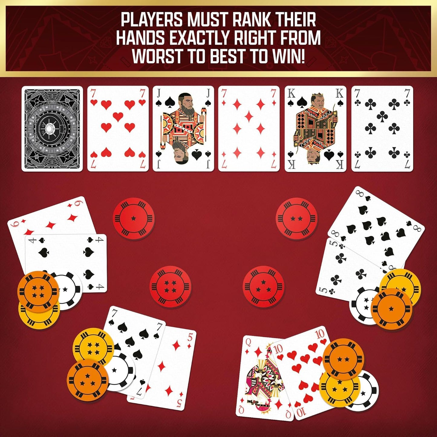 Thames & Kosmos - The Gang - Cooperative Poker Card Game, Family Game for Games Night, Game for Adults and Kids, Strategy Game, For 3 to 6 Players, Ages 10+