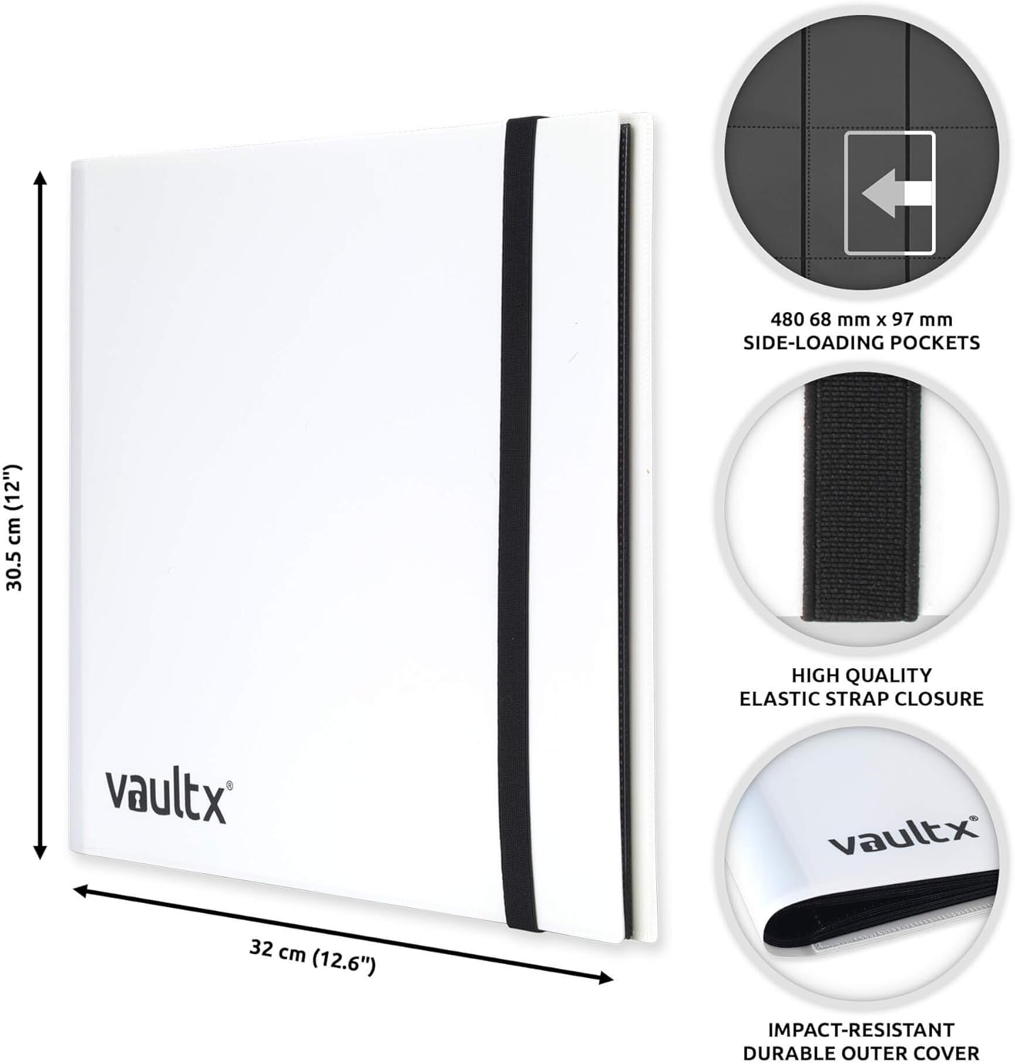 Vault X Binder - 12 Pocket Trading Card Album Folder - 480 Side Loading Pocket Binder for TCG