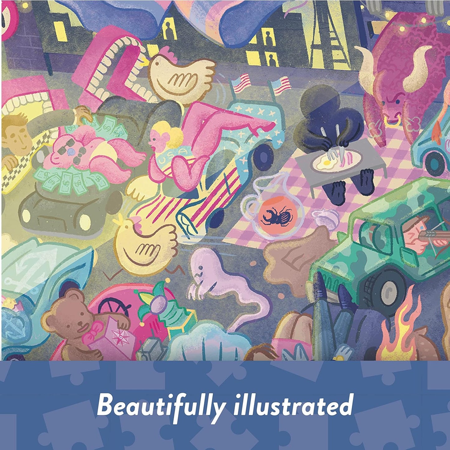 Night at the Movies: Movie Jigsaw Puzzle for Adults (1000 pieces) Filled with 101 Riddles to Solve