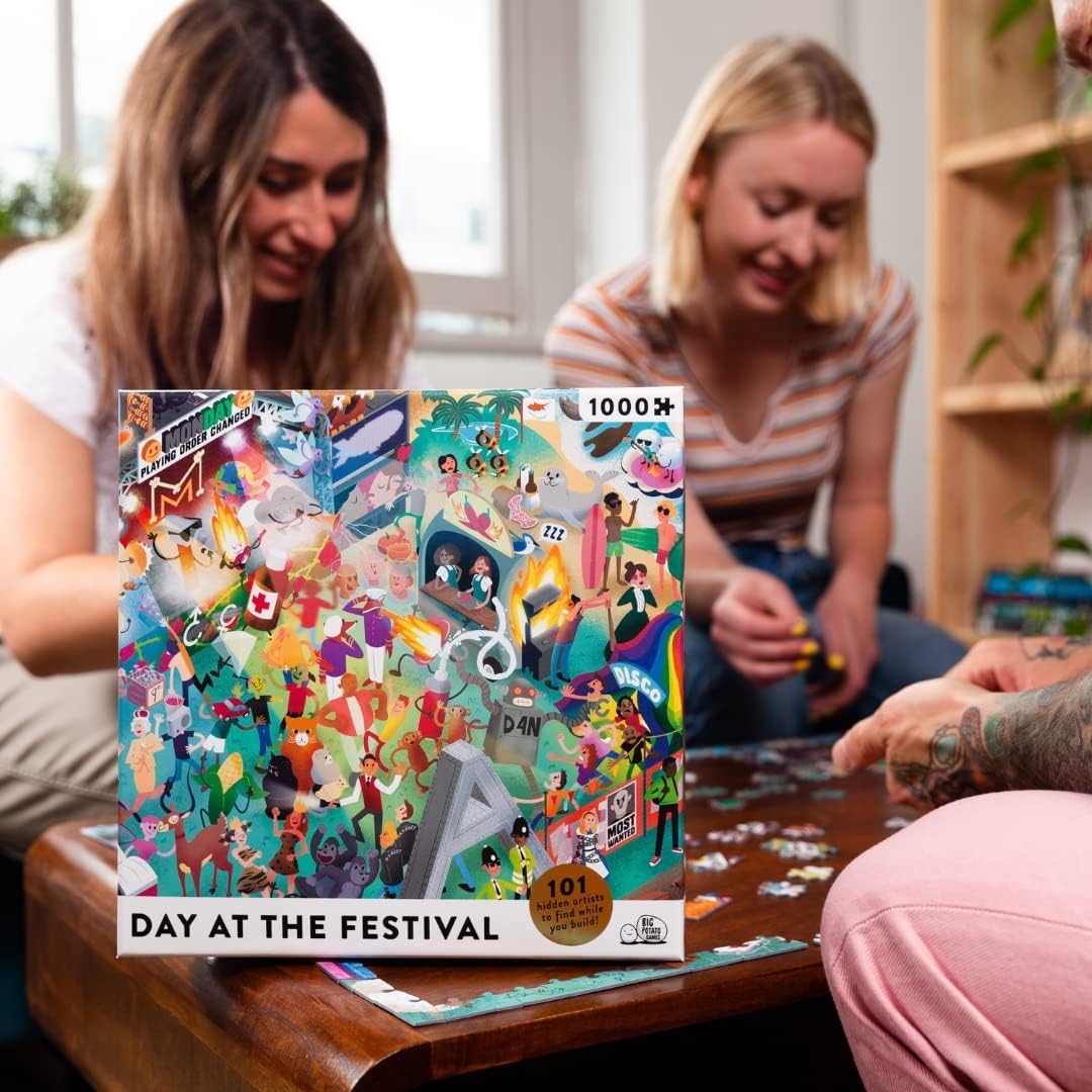 Big Potato Jigsaw Puzzle for Adults (1000 Pieces) Filled with 101 Riddles to Solve (Music Theme