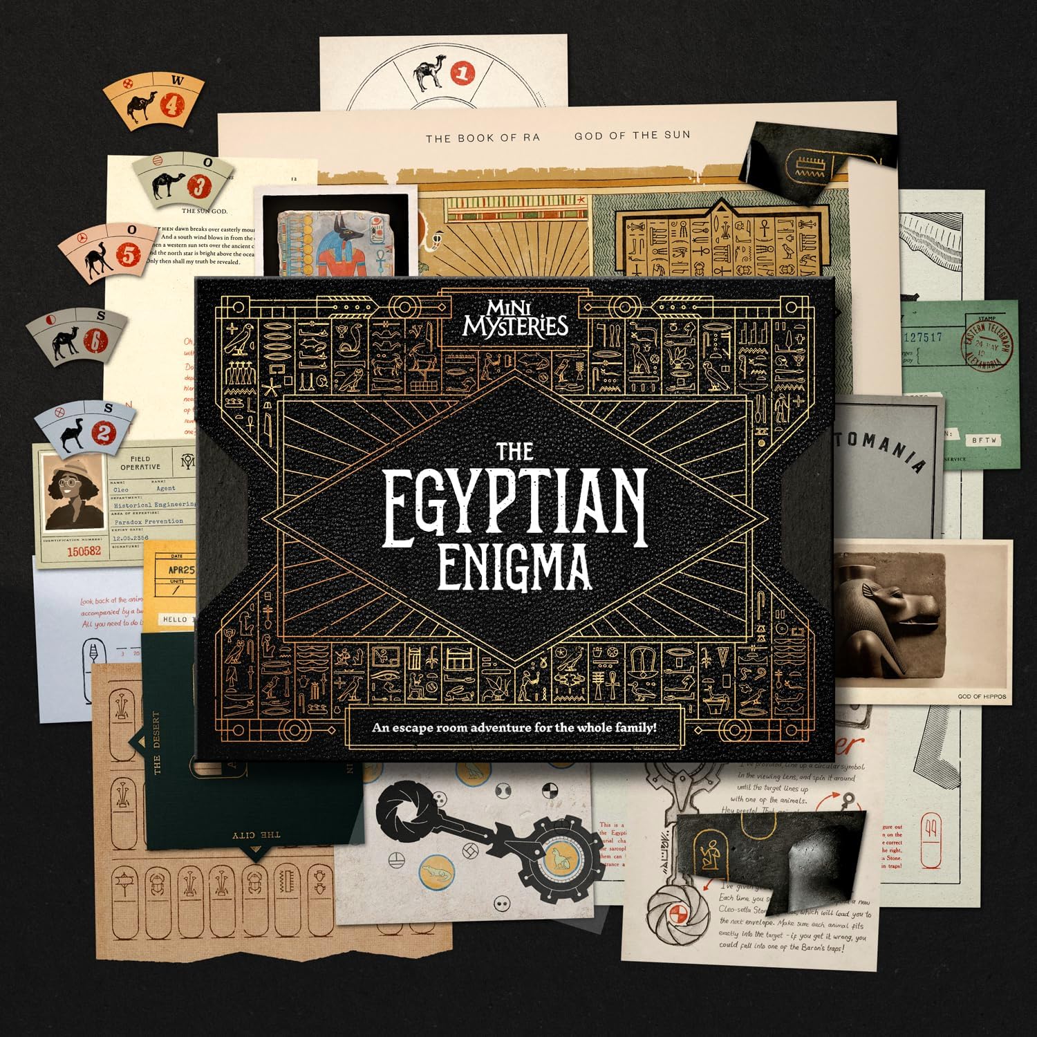 Mini Mysteries The Egyptian Enigma Immersive Historical Puzzle Game. Perfect for Family Game Night, Solo Players or Party Groups. Escape Room with Online Play. 1 to 5 Players, Ages 8+