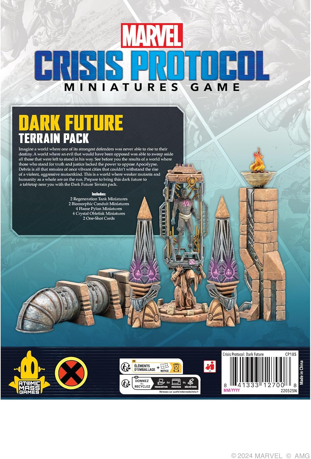 Atomic Mass Games | Marvel Crisis Protocol: Dark Future Terrain Pack | Expansión de Miniaturas | A Partir de 14 Años | para 2 Jugadores | 90 Minutos por Partida | Multilenguaje (Incluye Español
