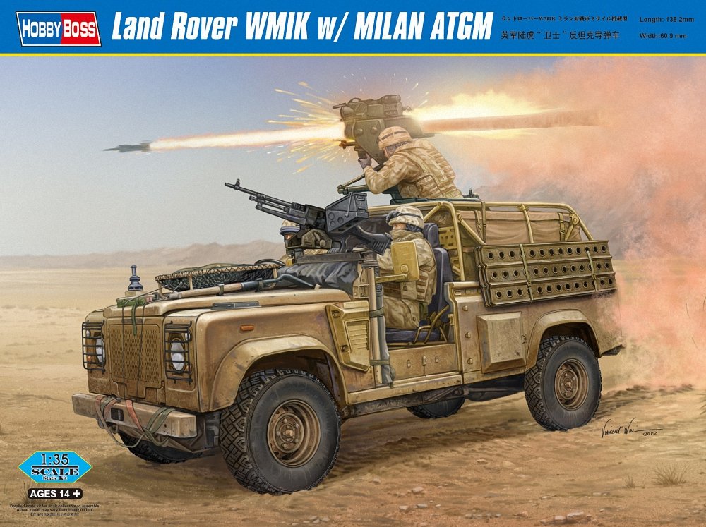 Hobby Boss Land Rover WMIK with Milan ATGM Vehicle Model Building Kit (HY82447