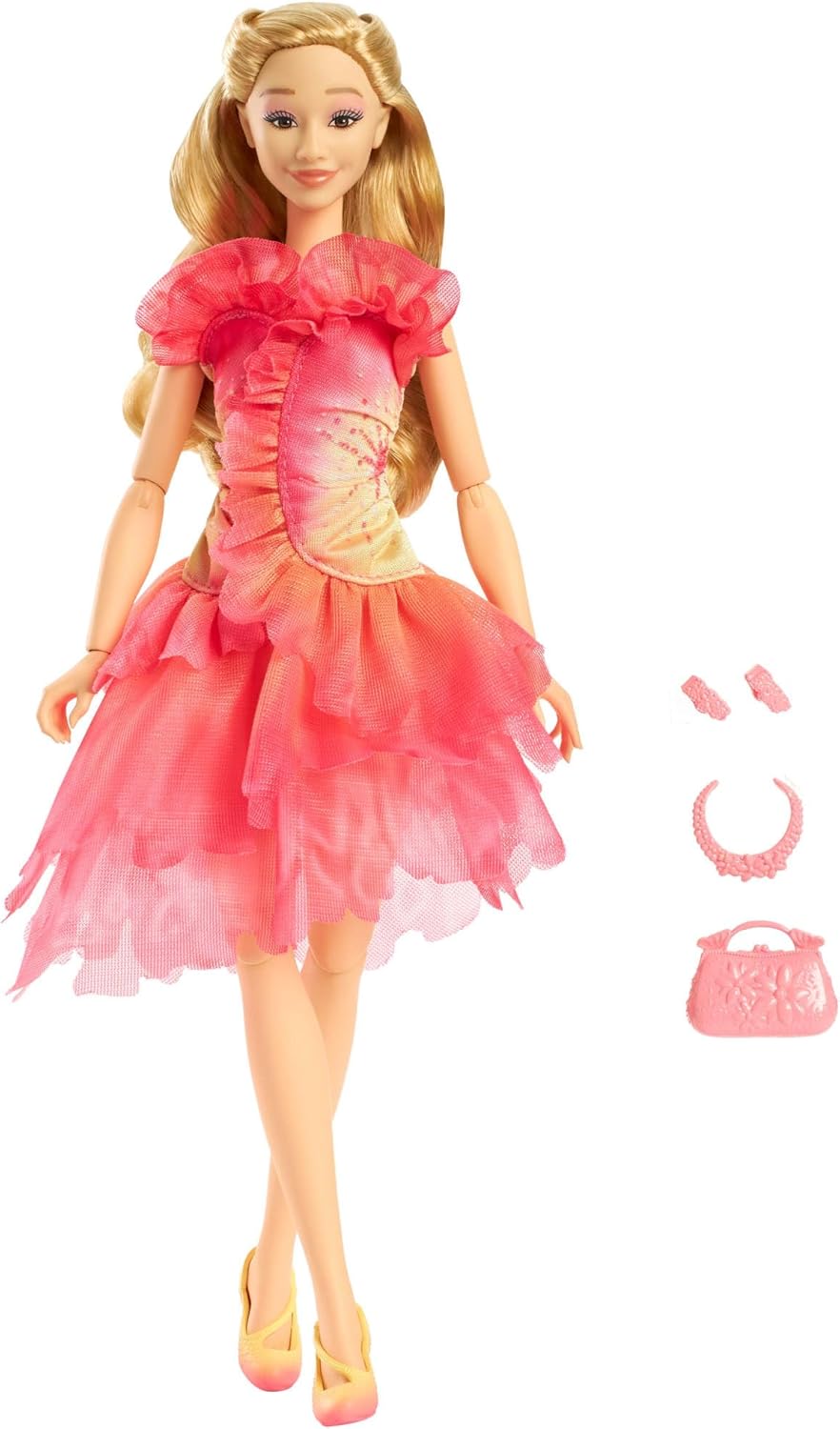Mattel Universal Wicked Glinda Fashion Doll & Accessories with Blonde Hair, Possibility & Removable Ballroom Look, HXT63