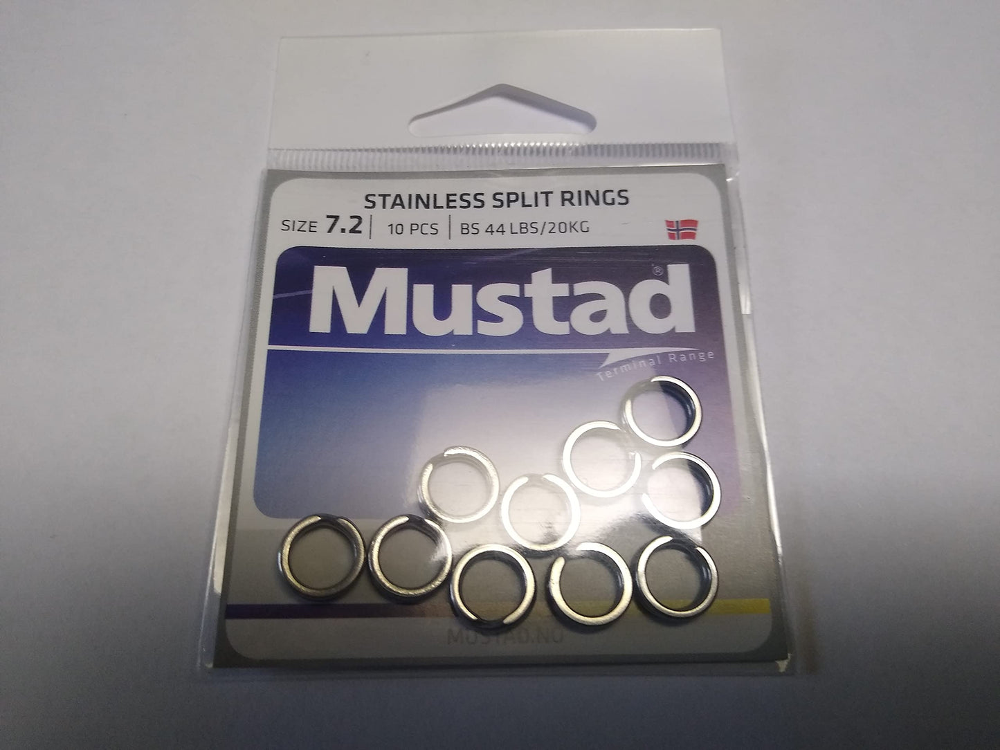 Mustad Mustad MA033-SS Round Split Ring 7.2mm 10x10pck