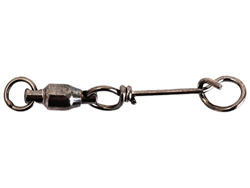 Mustad Mustad Ultrapoint Ball Bearing Swivel with Fastach Clip Sz1.2 10x8pk