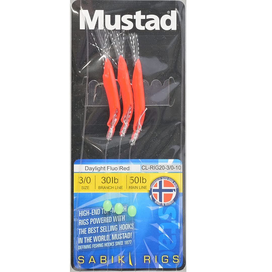 Mustad Mustad Daylight Fluo Red H3/0 ML50lb