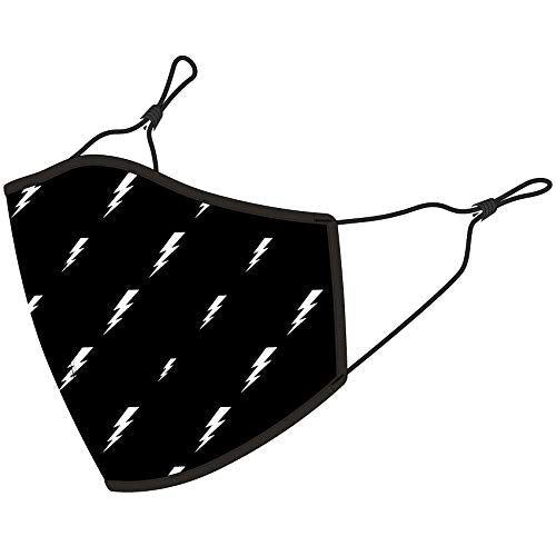 Madison Madison Element reusable face covering, printed lightning bolts black
