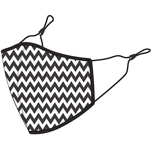 Madison Madison Element reusable face covering, printed zig zag black / white