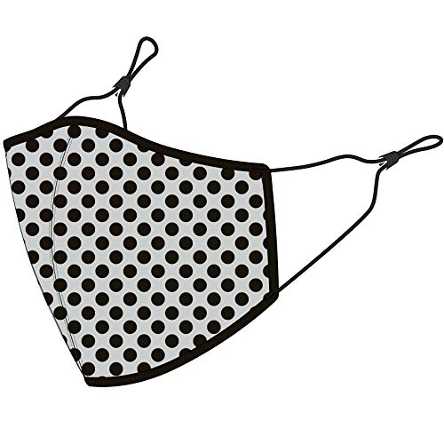 Madison Madison 3D reusable face covering, printed polkadot grey / black